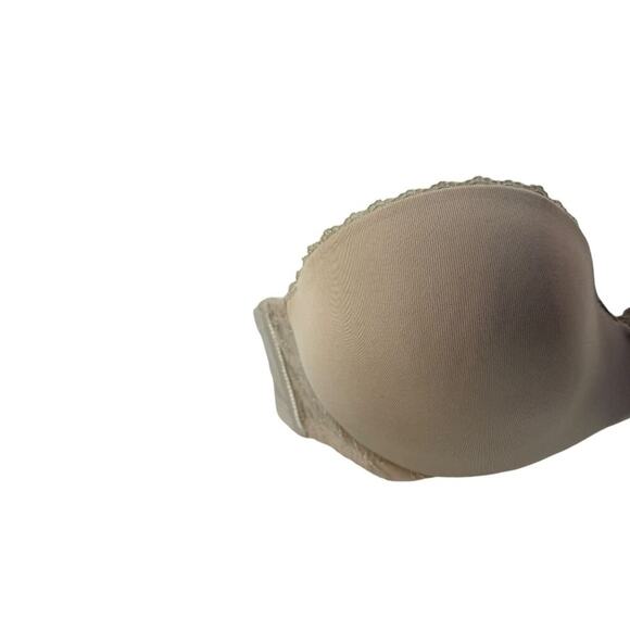 Lily of France Gel Touch Strapless Push-Up Bra 2111121 34B Barely Beige - Picture 2 of 7
